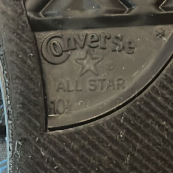 Boys Converse All Star Sneakers size 10.5 Blue/black/camo/plaid - Picture 11 of 11